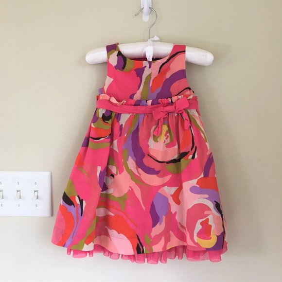 GAP Dresses Baby Gap Baby Toddler Girl Sleeveless Dress Abstract Floral 2 Years Poshmark